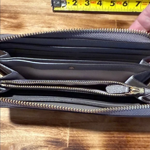 Kate Spade Taupe and Brown Zip Wallet - Picture 9 of 9